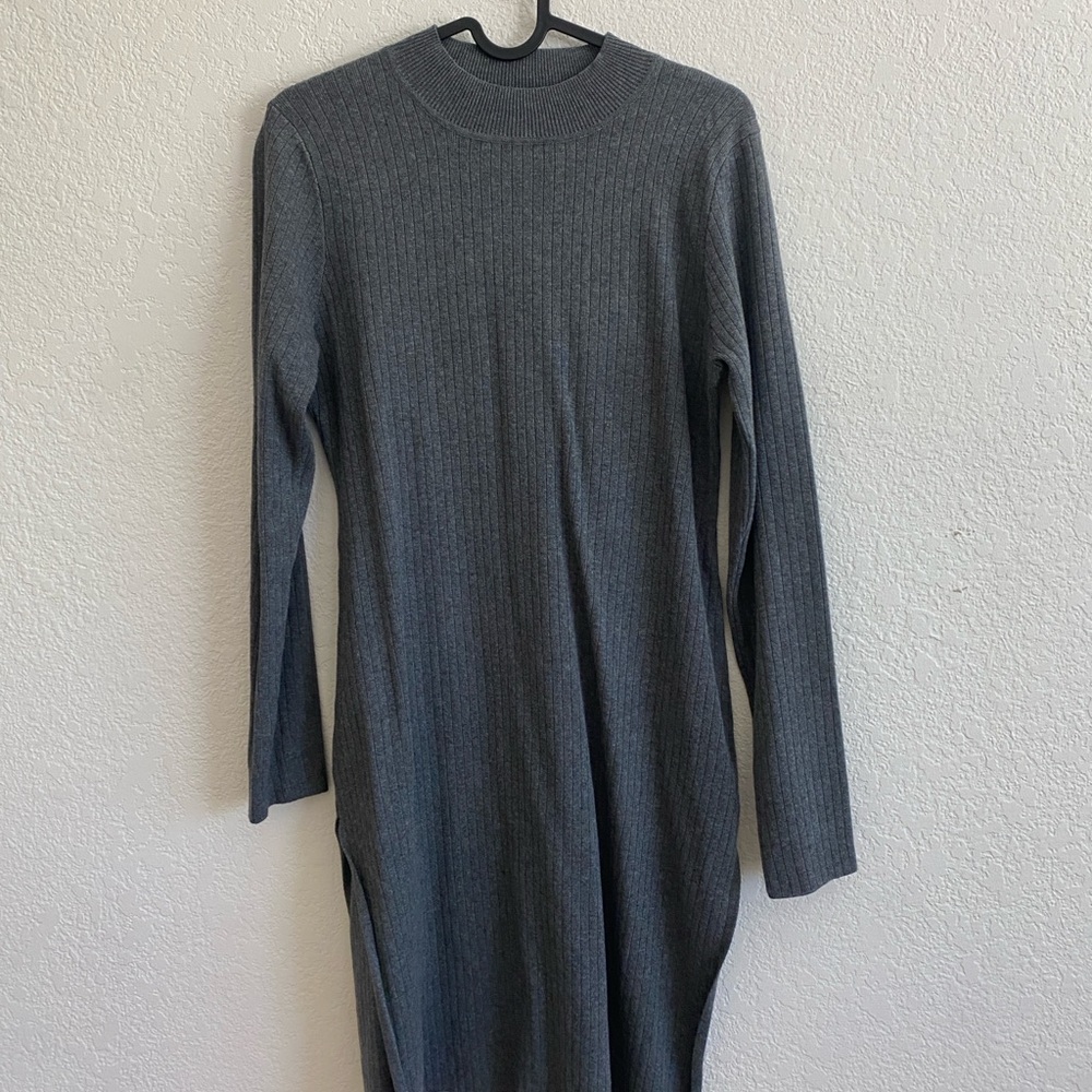 ASOS Gray Midi Sweater Dress - Never Worn